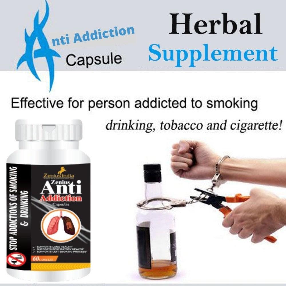 Zenius Anti Addiction Capsule for Nasha Mukti/Alcohol de Addiction (60 Capsules)