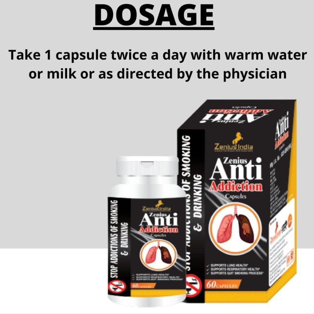 Zenius Anti Addiction Capsule for Nasha Mukti/Alcohol de Addiction (60 Capsules)