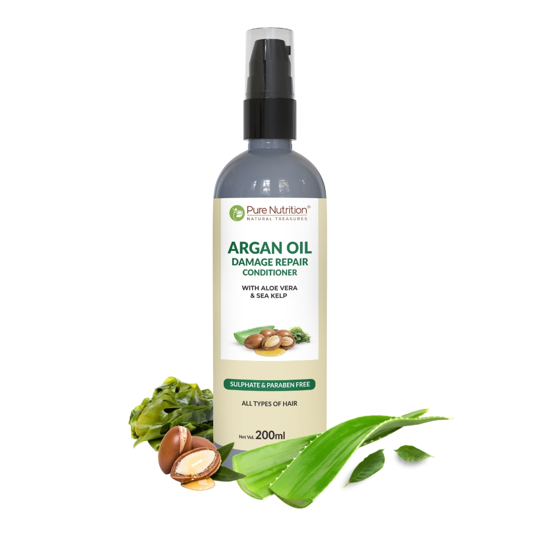 Pure Nutrition Argan Oil Damage Repair Conditioner – 200ml | Smooth & Nourish | For Dry & Damaged Hair