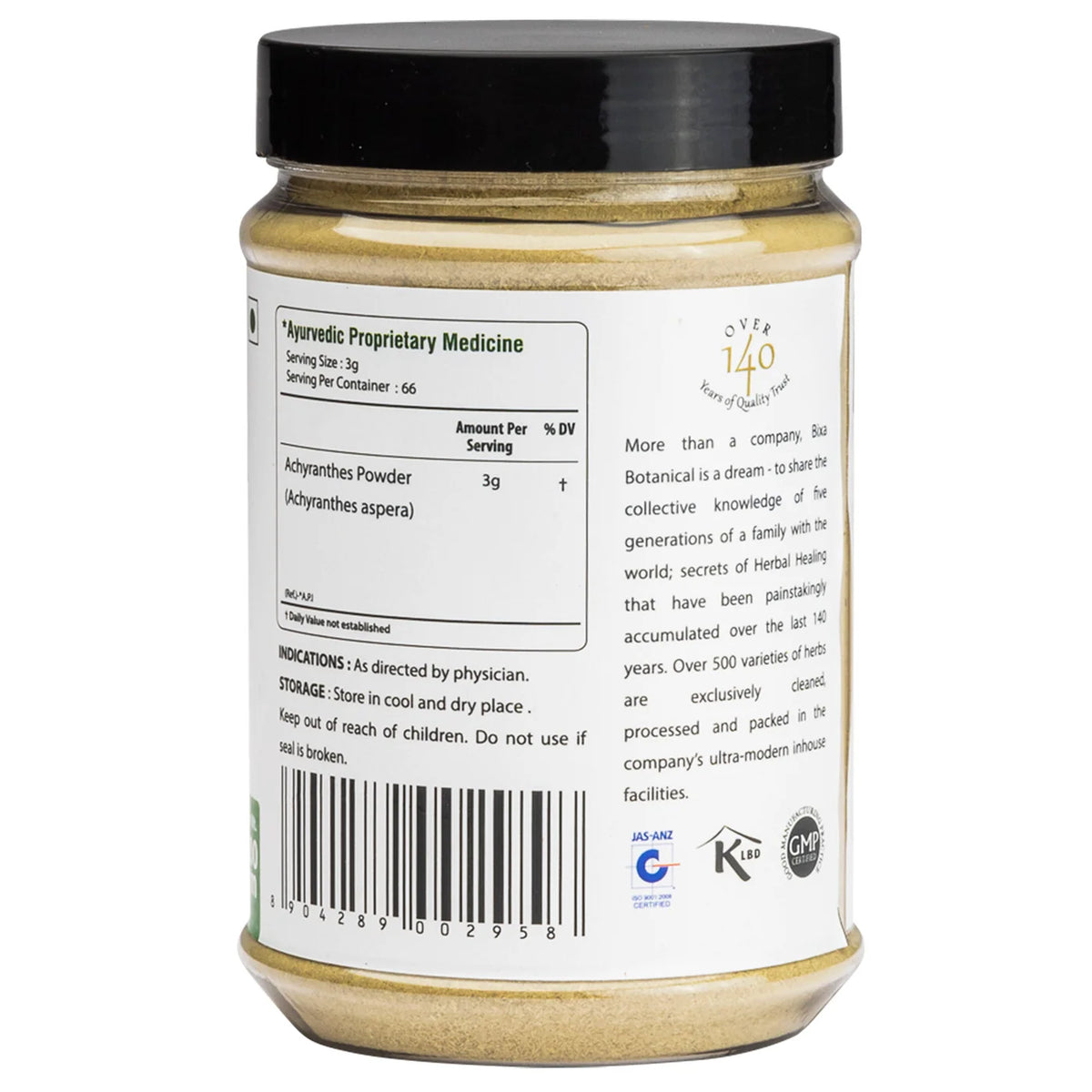 Bixa Botanical Apamarga Herb Powder (Achyranthes Aspera) | Pure Chaff Flower Powder for Weight Management, Kidney & Urinary Care (200g)