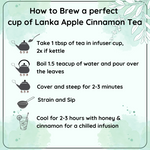 Radhika's Fine Teas Stress Buster Lanka Apple Cinnamon Tea (50g) | Single-Origin Ceylon Black Tea for Stress Relief, Digestion & Calm