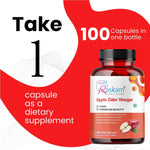 Raskam Apple Cider Vinegar Capsules - 100 Capsules- Easy Digestion & Weight Management