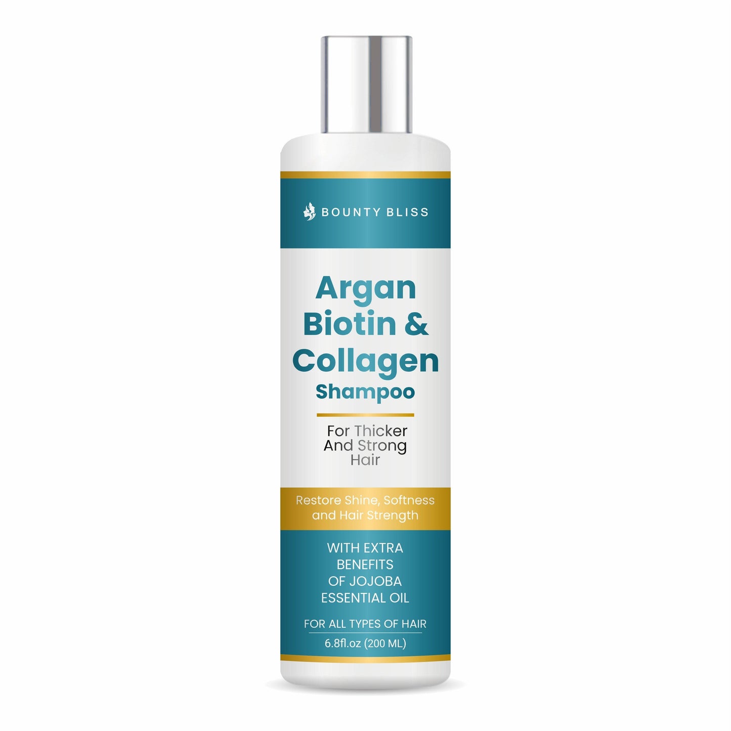 Bounty Bliss Argan Biotin and Collagen Shampoo – Strengthening, Volumizing, Natural Ingredients, Sulfate-Free, For All Hair Types - 200ml