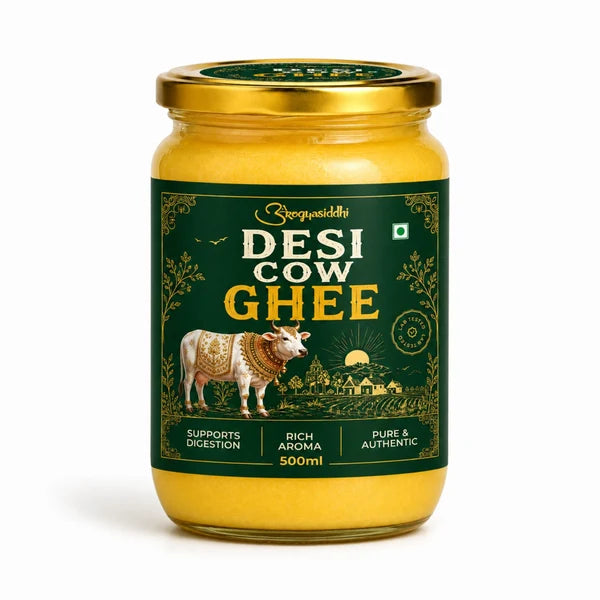 Arogyasiddhi Pure Desi Cow Ghee | Lab-Tested Daily Kitchen Essential | 1 L (1000 ml Glass/Plastic Jar)
