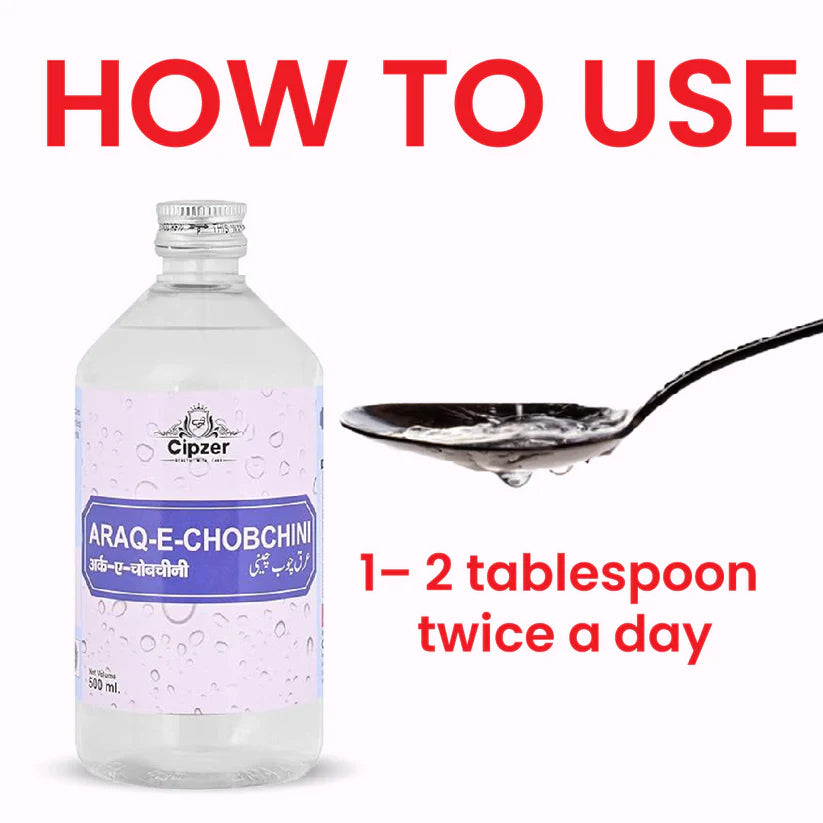 Cipzer Araq-E-Chobchini - 500 ML | Natural Blood Purifier, Skin Health, Joint Support & Detox Tonic