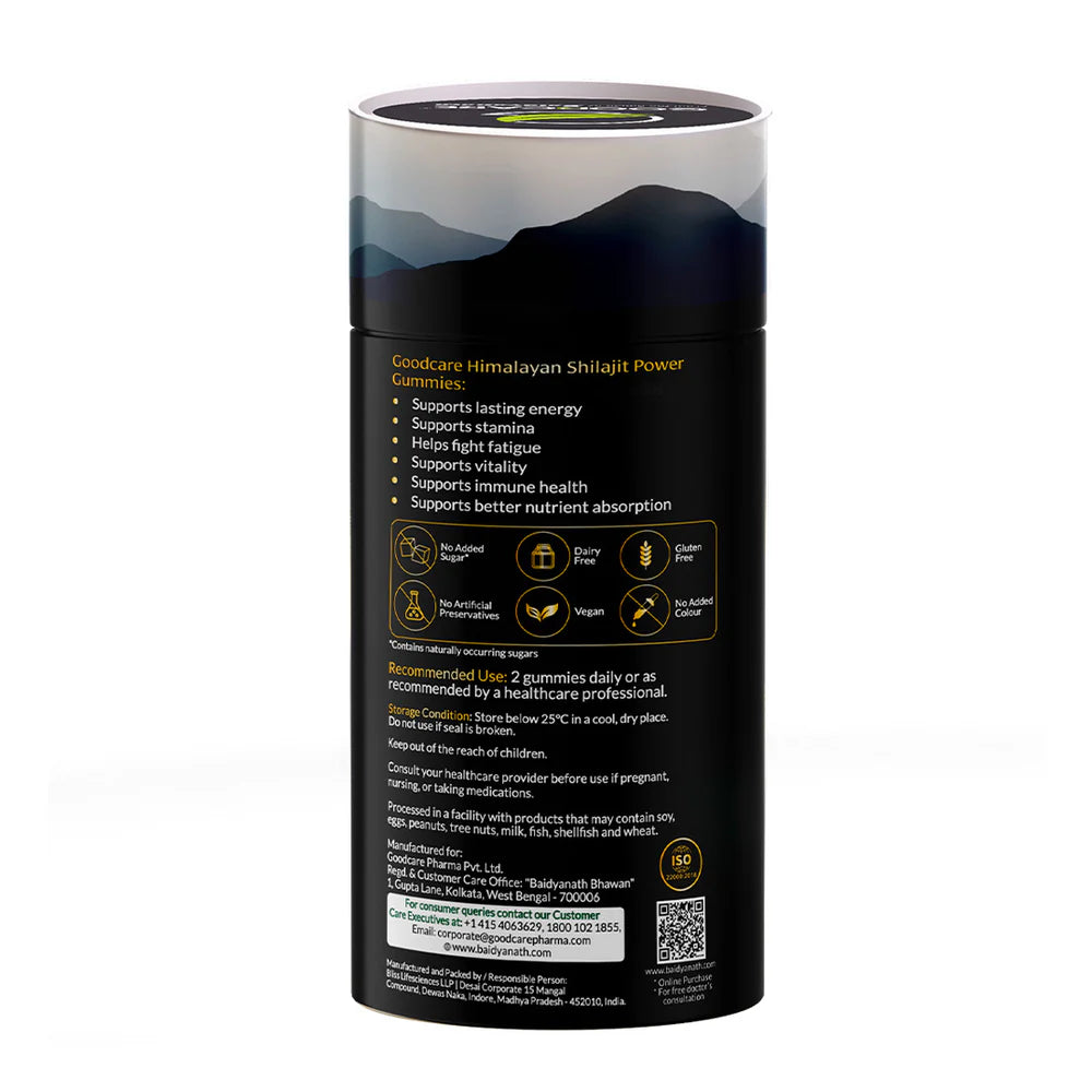 Goodcare Shilajit Power Gummies 60 – Energy, Stamina & Daily Wellness