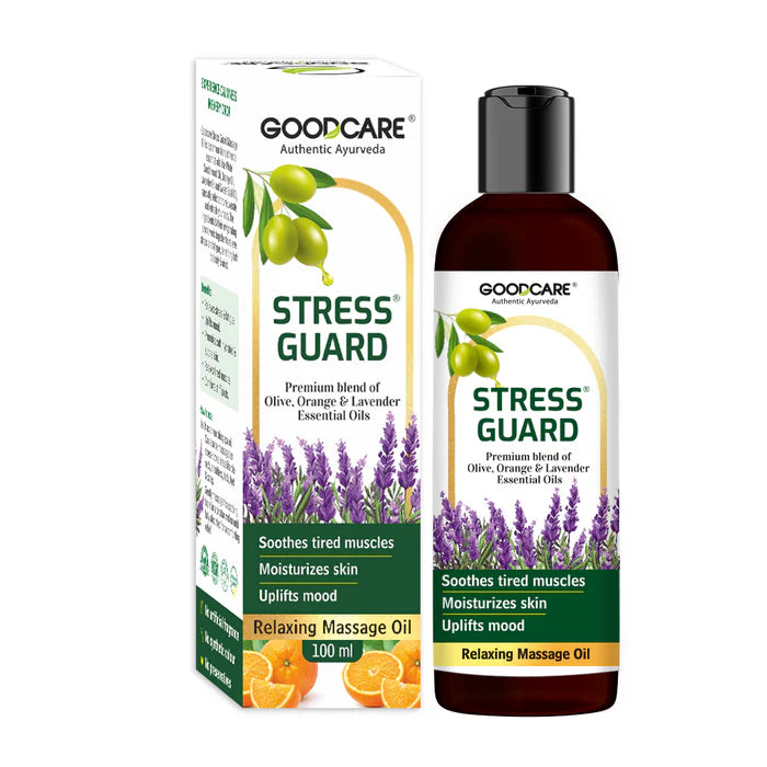 Goodcare Stress Guard Massage Oil - 100ml | Ayurvedic Massage Oil for Relaxation & Skin Care