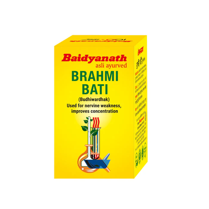 Baidyanath Brahmi Bati (Buddhivardhak) - 30 Tab | Supports Memory, Focus & Stress Relief