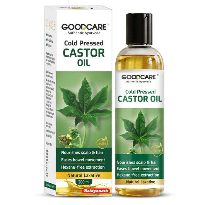 Goodcare Castor Cold Pressed Oil for Hair, Skin & Constipation Relief - 200ml