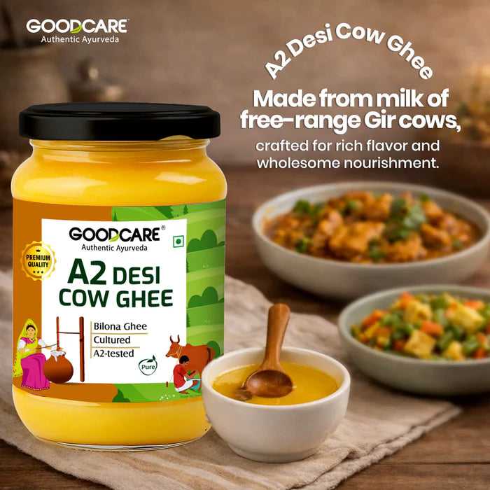 Goodcare Natural A2 Desi Cow Ghee  – 500gm Pure Bilona Ghee from Gir Cows