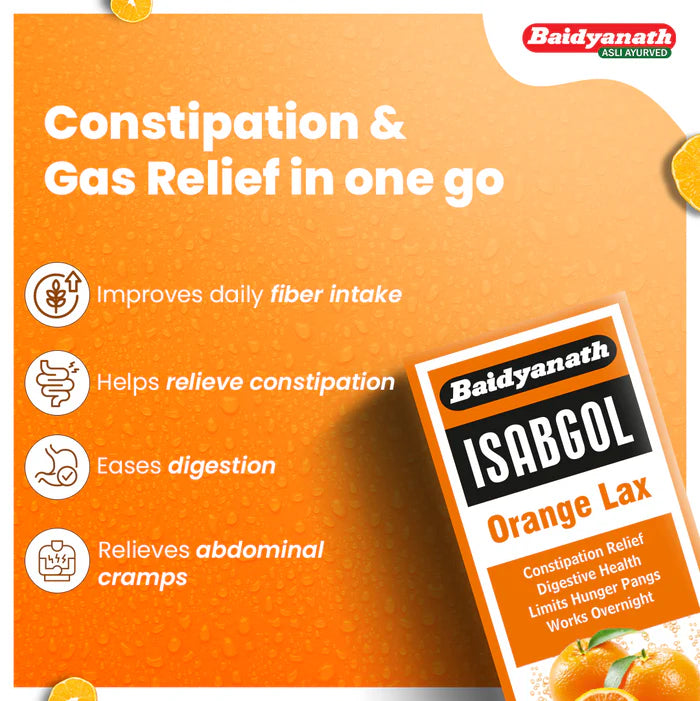 Baidyanath isabgol Orange Lax Powder - (250gm Each) Orange Flavour
