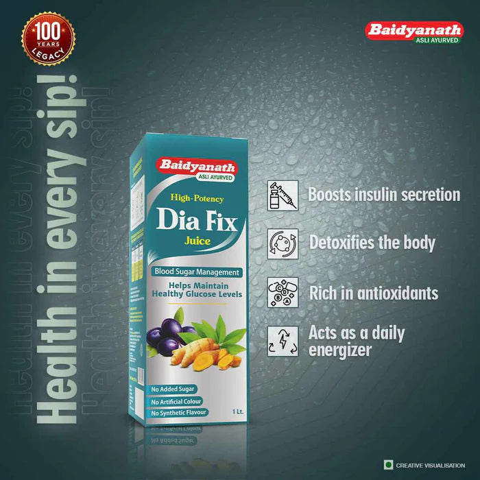 Baidyanath Dia Fix Juice No Added Sugar - 1 Ltr