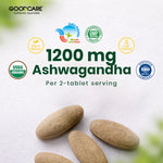 Goodcare Organic Ashwagandha Tablets – Stress Relief, Energy & Wellness Support - 60 Tablets