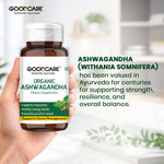Goodcare Organic Ashwagandha Tablets – Stress Relief, Energy & Wellness Support - 60 Tablets
