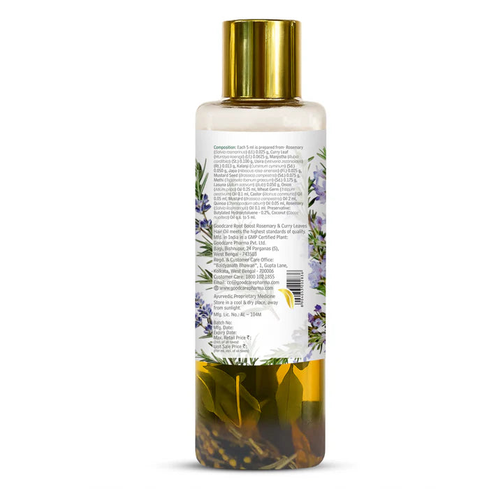 Goodcare Root Boost Rosemary & Curry Leaves Hair Oil - 100 ml