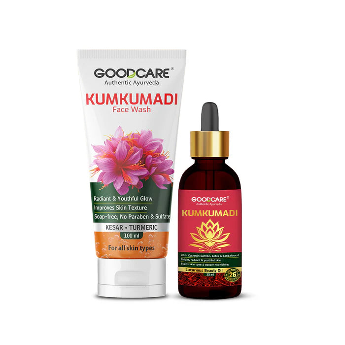 Goodcare Kumkumadi Oil & Facewash Combo For Youthful Glow and Anti-Aging