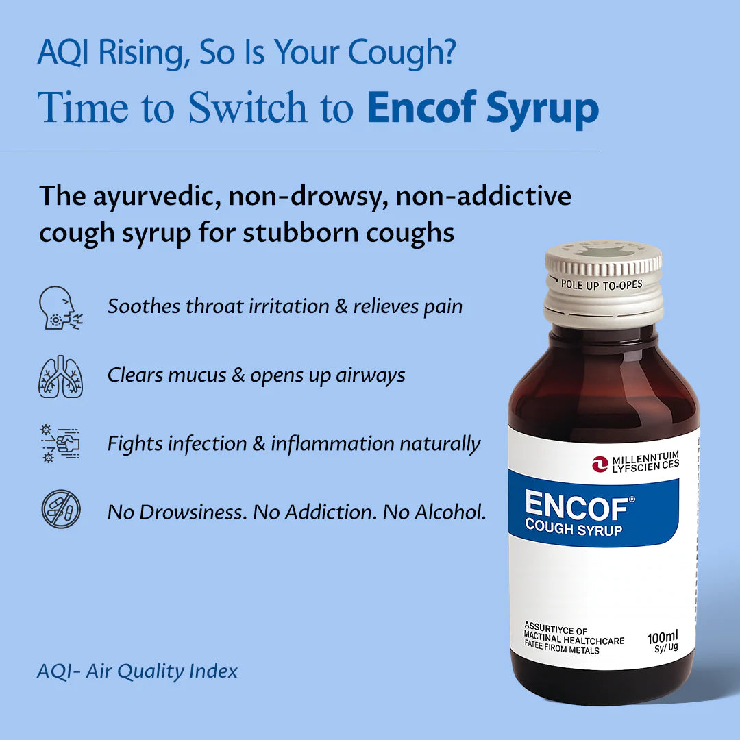 Millennium Herbal Care Encof Syrup (100ml Each) (Pack of 4)