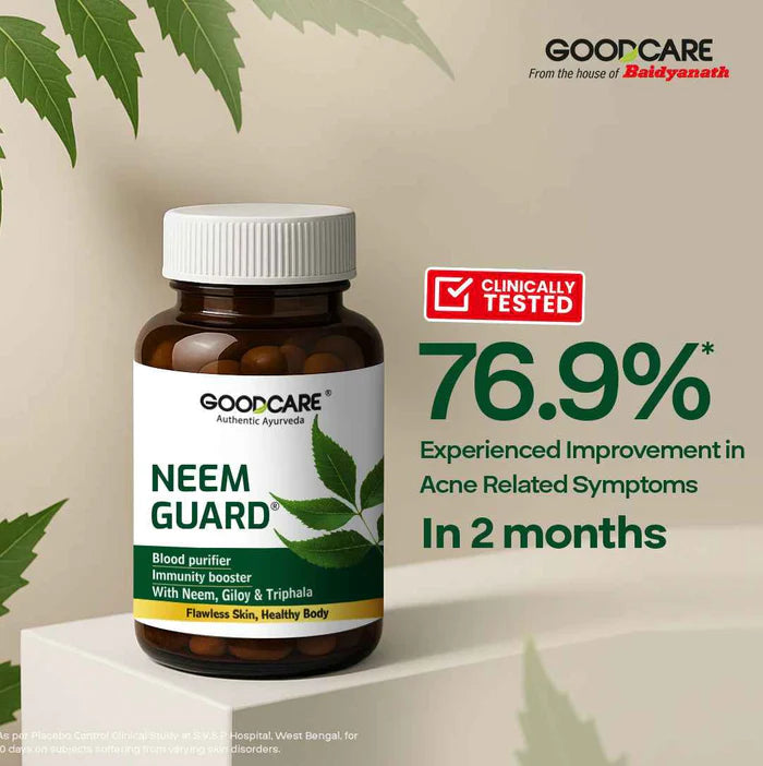 Goodcare Neem Guard Body Capsule | For Acne, Skin Health & Immunity Boost - 60 Capsules