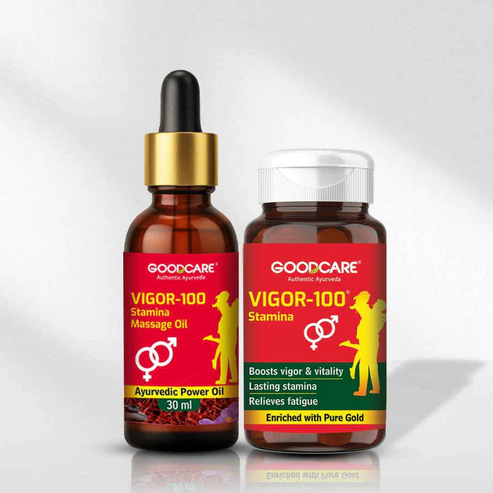 Goodcare Vigor-100 Stamina Combo – Vitality Oil & Capsules for Strength & Endurance