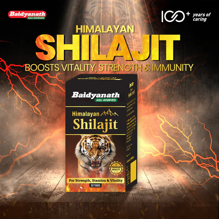 Baidyanath Himalayan Shilajit – Pure Strength & Stamina - 50 Tablets