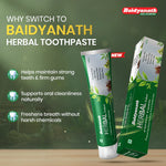 Baidyanath Herbal Toothpaste 100 g (Pack of 2) | Fluoride-Free, SLS-Free Ayurvedic Toothpaste with Neem & Clove for Strong Teeth & Healthy Gums