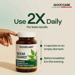 Goodcare Neem Guard Body Capsule | For Acne, Skin Health & Immunity Boost - 60 Capsules