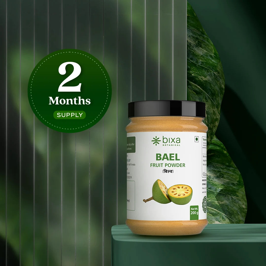 Bixa Botanical Bael Fruit Powder (Aegle Marmelos) | Pure Bengal Quince Powder for Digestive Health, Gut Motility & IBS Relief (200g)
