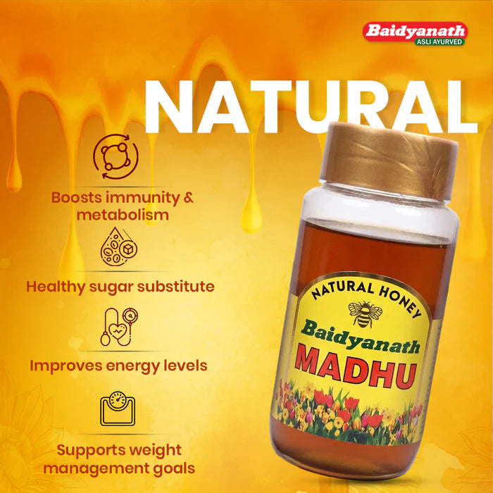 Baidyanath Madhu Natural Honey - 500gm – Raw, Natural Honey with No Added Sugar