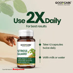Goodcare Stress Guard Capsules | Ayurvedic Relief for Stress & Anxiety - 60 Capsules