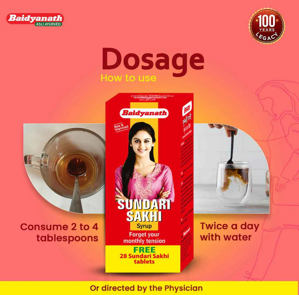 Baidyanath Sundari Sakhi An Ultimate Menstural Pain Relieve-450 ml
