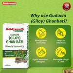Baidyanath Guduchi Ghan Bati – Ayurvedic Immunity Booster Supports Respiratory & Liver Health 250 mg – 60 Tablets