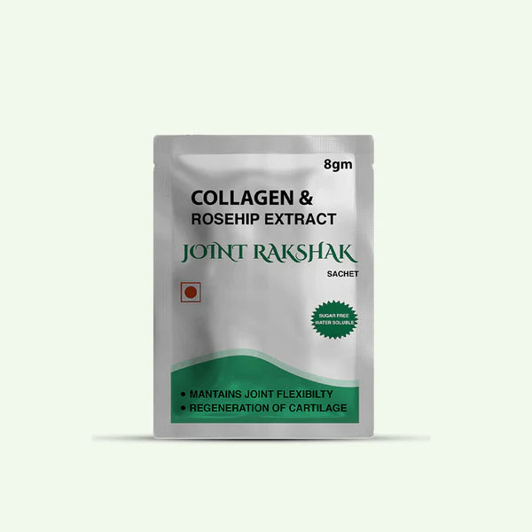 Arogyam Joint Rakshak Collagen with Rosehip Extract – Joint Health & Mobility Support Supplement – 8g x 15 Sachets