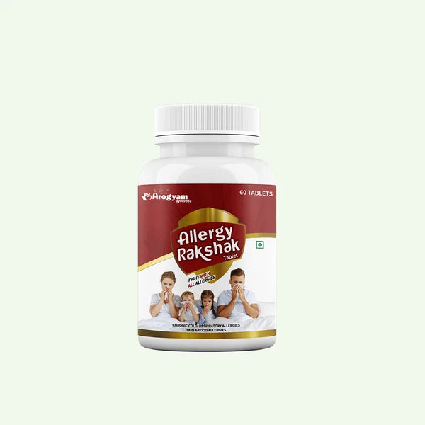 Arogyam Allergy Rakshak Tablets – Ayurvedic Herbal Support for Respiratory & Allergy Wellness – 60 Tablets