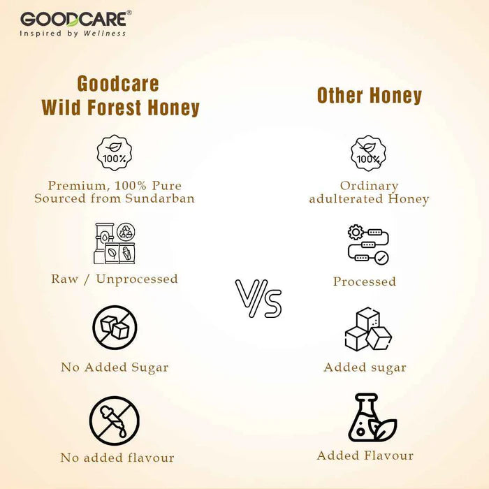 GoodCare Wild Forest Honey – Natural, Antioxidant-Rich & Immunity Boosting - 500Ml