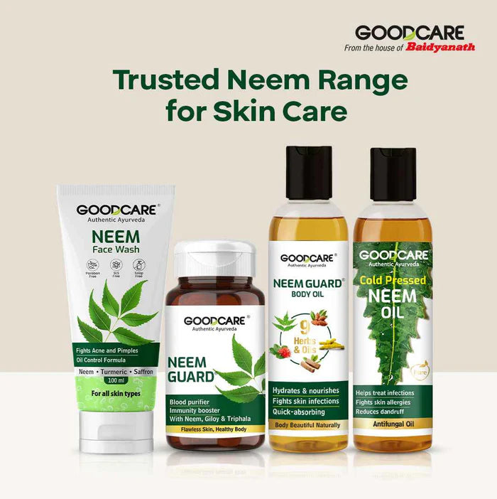 Goodcare Neem Guard Body Capsule | For Acne, Skin Health & Immunity Boost - 60 Capsules