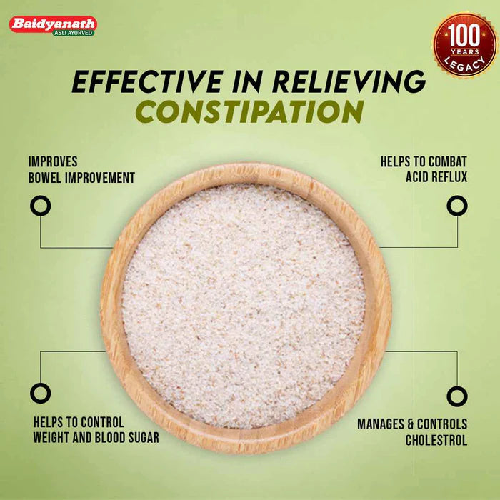 Baidyanath Isabgol Psyllium Husk Powder | Relieves Constipation, Aids Digestion - 200ml