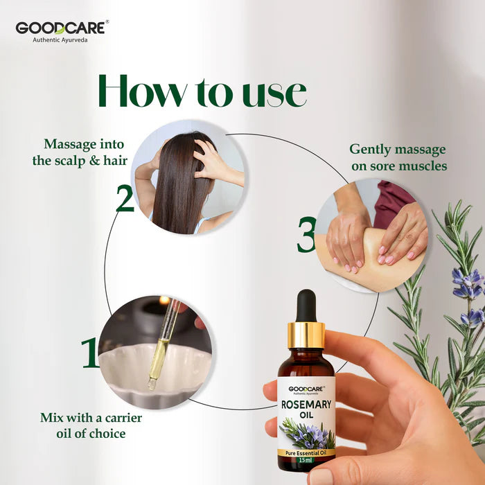 Goodcare Rosemary Essential Oil 15 Ml For Stronger & Healthier Hair