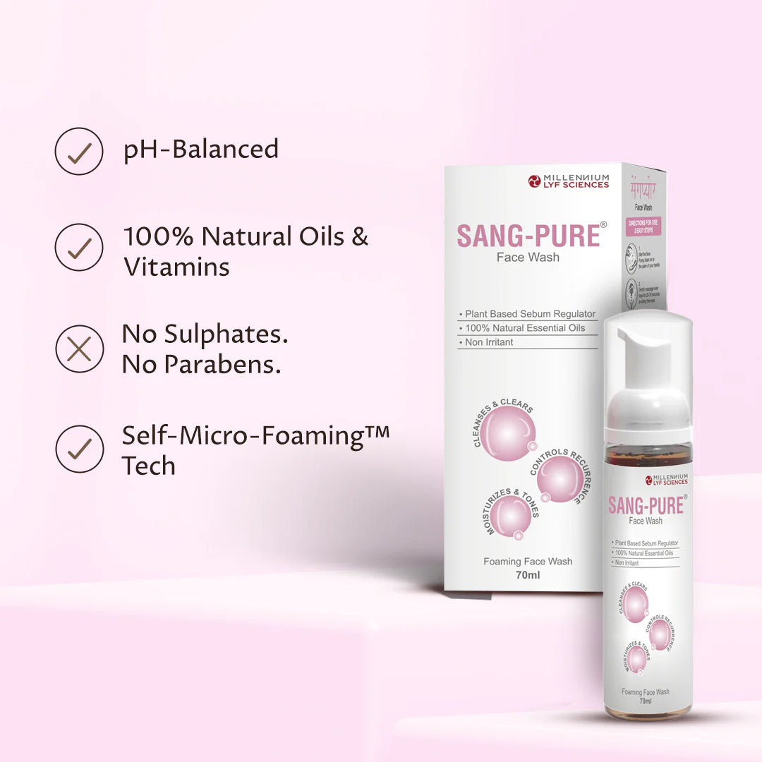 Millennium Herbal Care Sang-Pure Anti-Acne Face Wash (70ml Each)