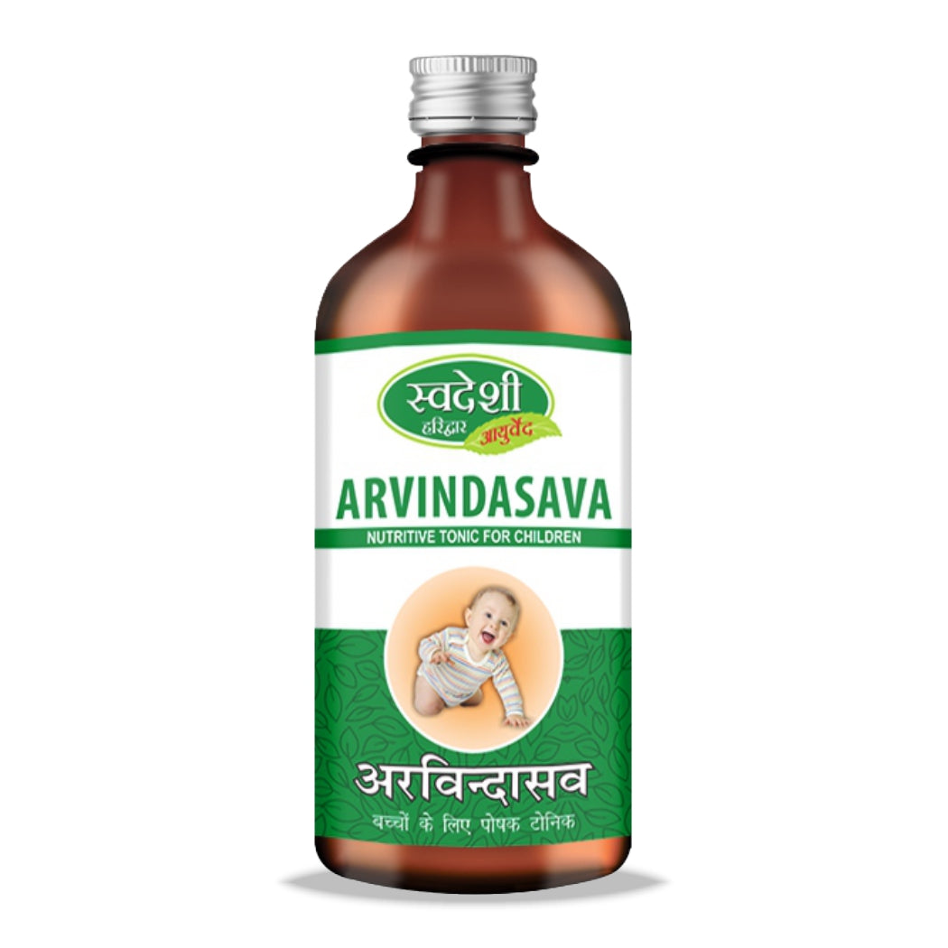 Swadeshi Ayurveda Arvindasava Tonic – Ayurvedic Digestive Tonic for Children (400 ml)
