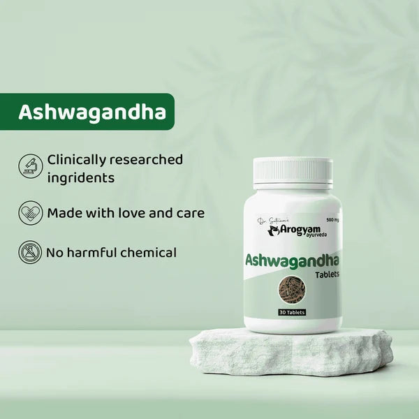 Dr. Satnam's Arogyam Ayurveda Ashwagandha 500mg Tablet (30 Each)