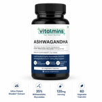 Vitalmins Ashwagandha Shoden Capsules | High-Potency Stress Relief, Anxiety Support, Sleep & Daily Vitality - 60 Capsules