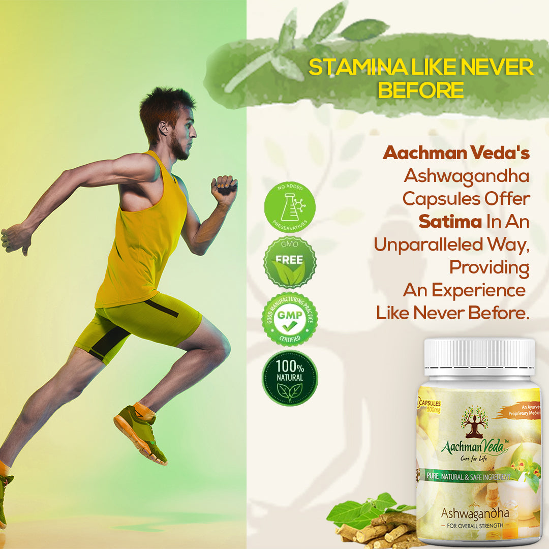Aachman Veda Ashwagandha Capsule 500mg for Overall Strength (60 Each)