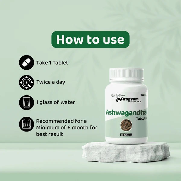 Dr. Satnam's Arogyam Ayurveda Ashwagandha 500mg Tablet (30 Each)