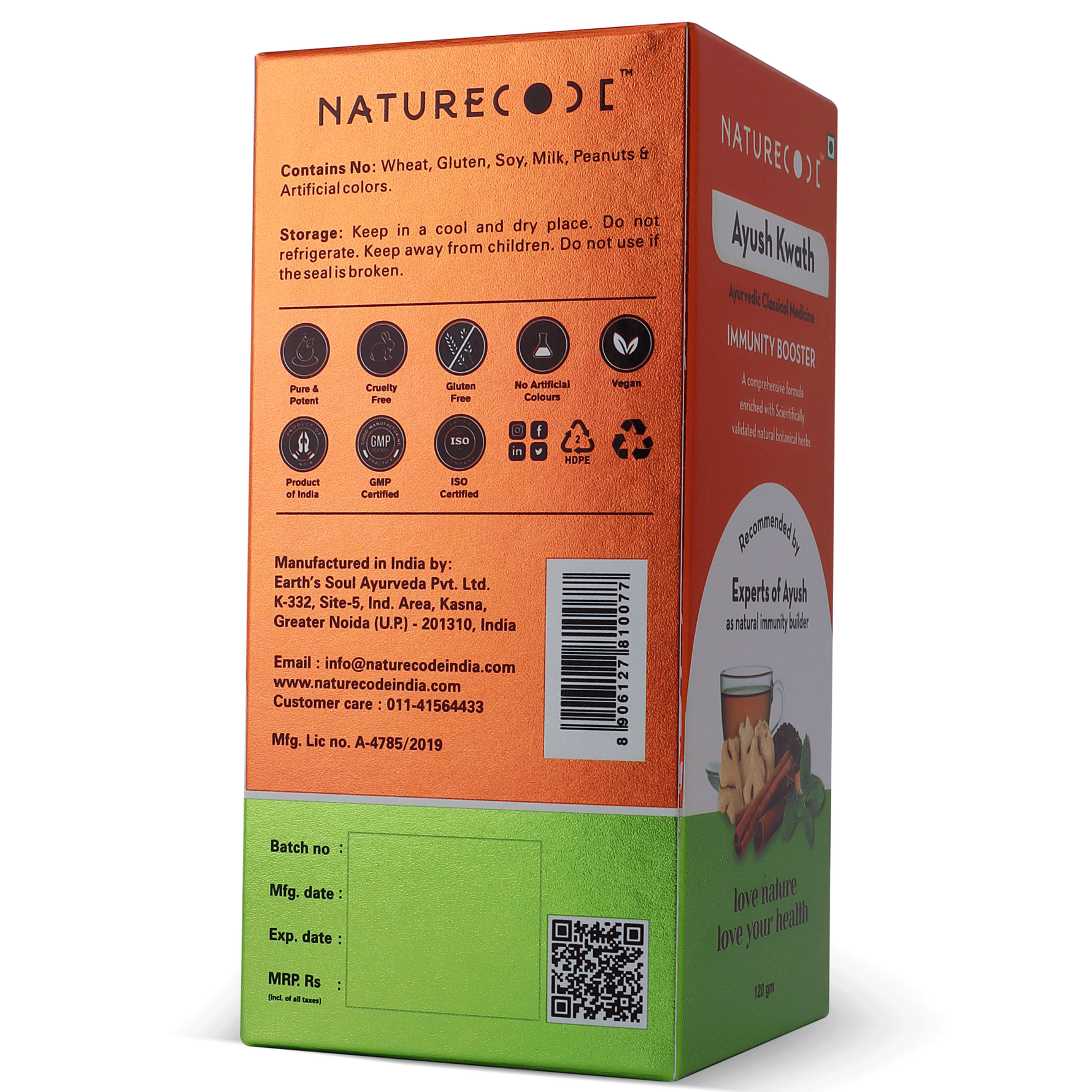 Nature Code Ayush Kwath - 120gm Powder