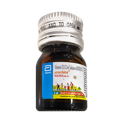 Arachitol Nano Bottle 60K IU Vitamin D3 Oral Solution (5ml each) | Bone, Joint and Muscle Care