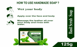 Khadi Care Herbal Basil Scrub Soap - 125g