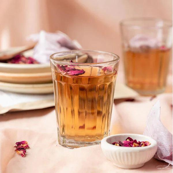 Butterfly Ayurveda Rose Petal Tea – Soothing Caffeine-Free Herbal Infusion – 20 Tea Bags