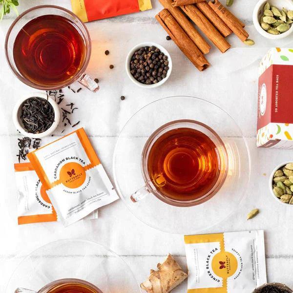 Butterfly Ayurveda Tea Potpourri – Assorted Wellness Tea Sampler – 20 Tea Bags