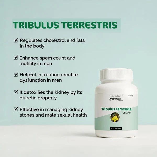 Dr. Satnam's Arogyam Ayurveda Tribulus Terrestris Gokshur 500mg Capsule (60 Each)