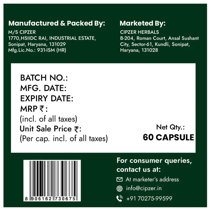 Cipzer Best Brain Capsule - 60 Capsules